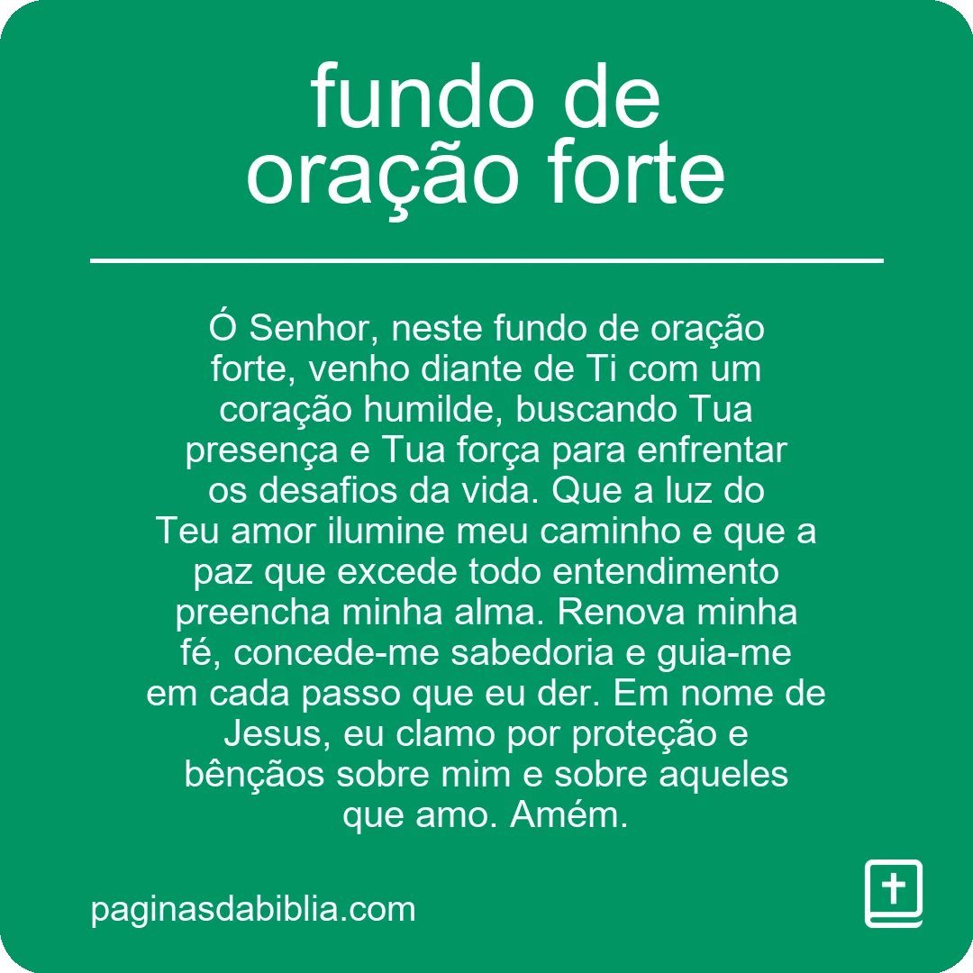 fundo de oração forte