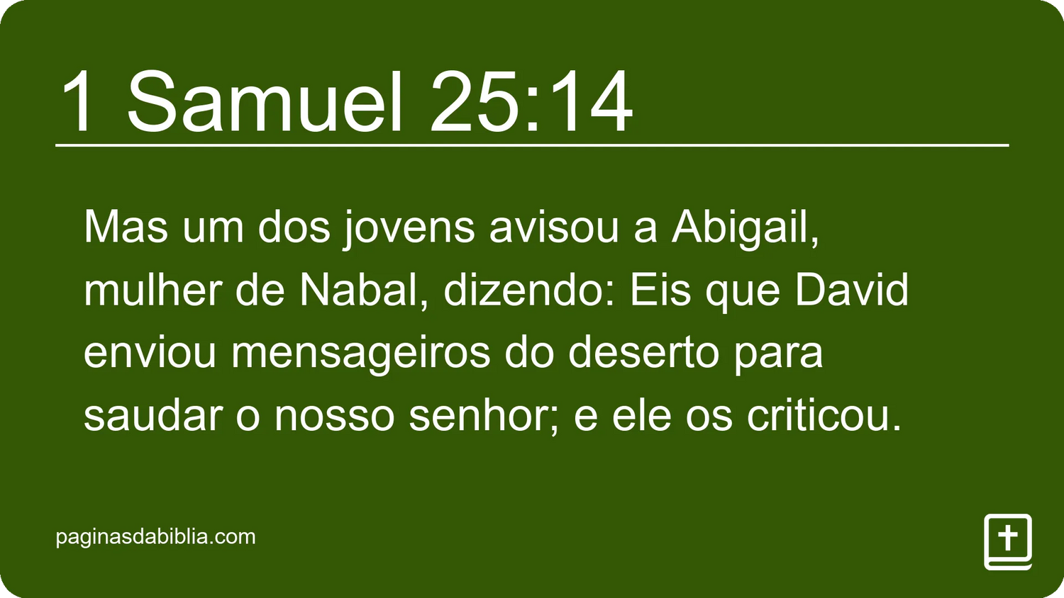 1 Samuel 25:14