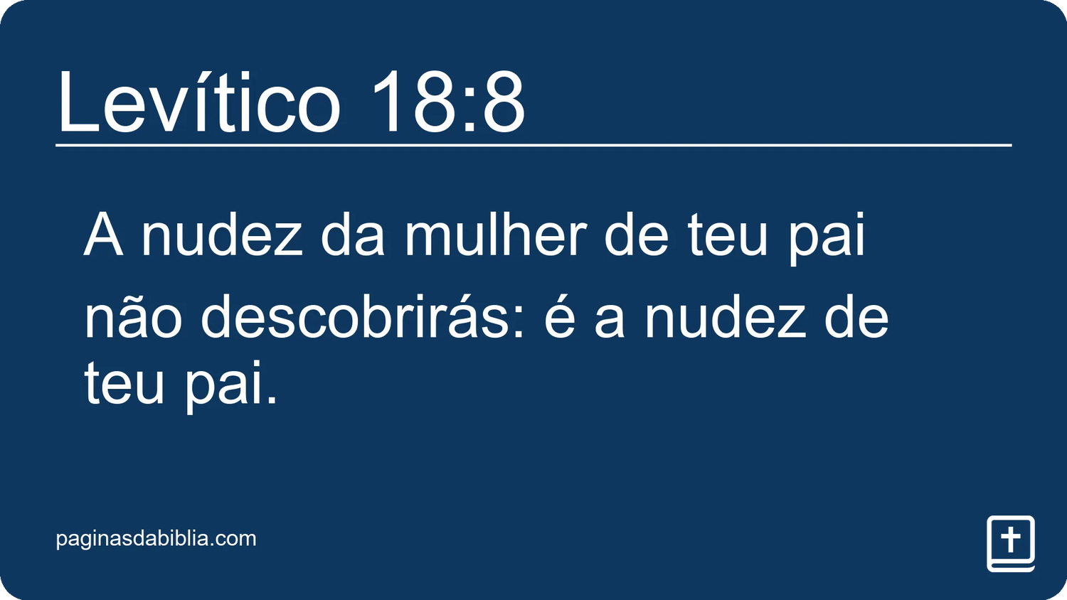 Levítico 18:8