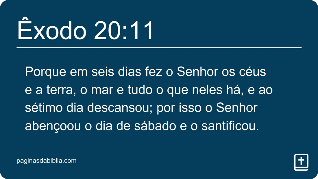 Êxodo 20:11