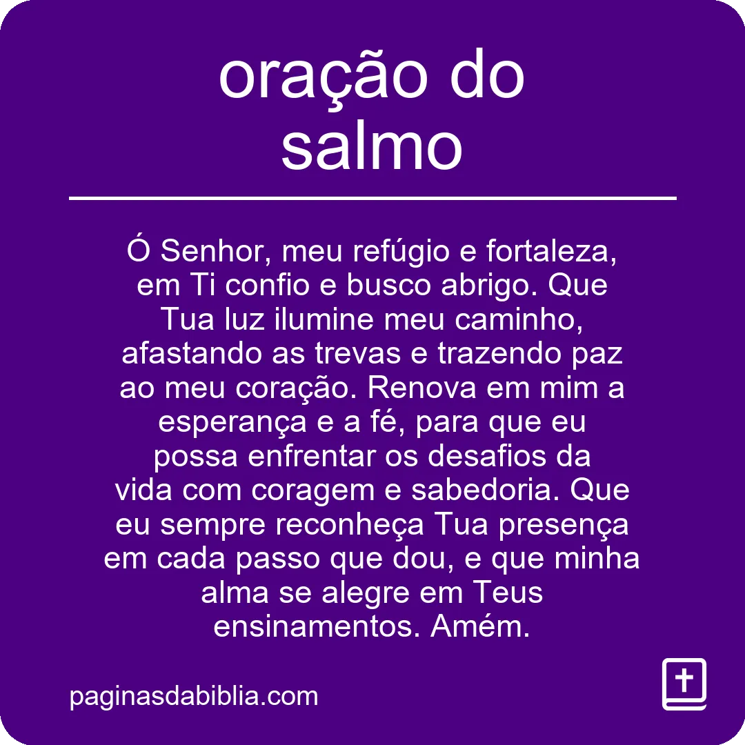 oração do salmo