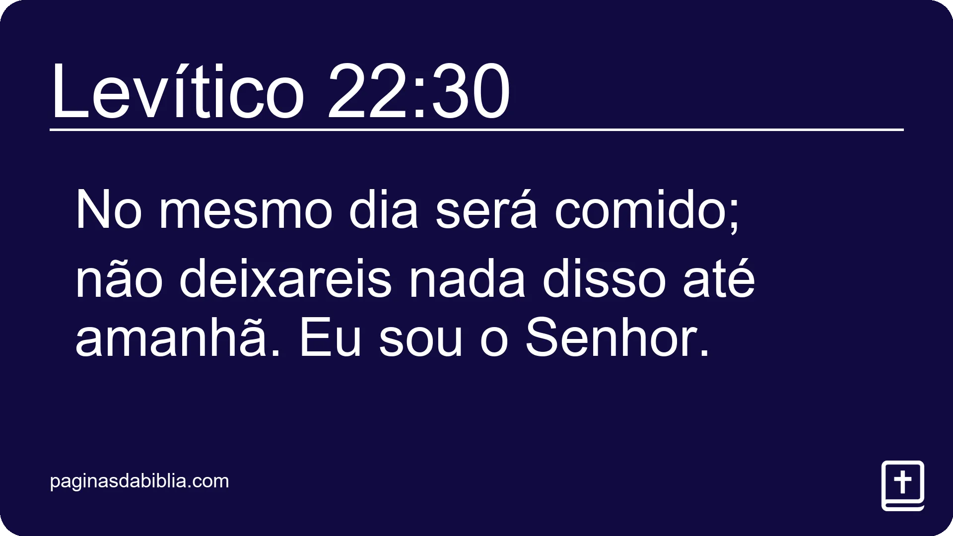 Levítico 22:30