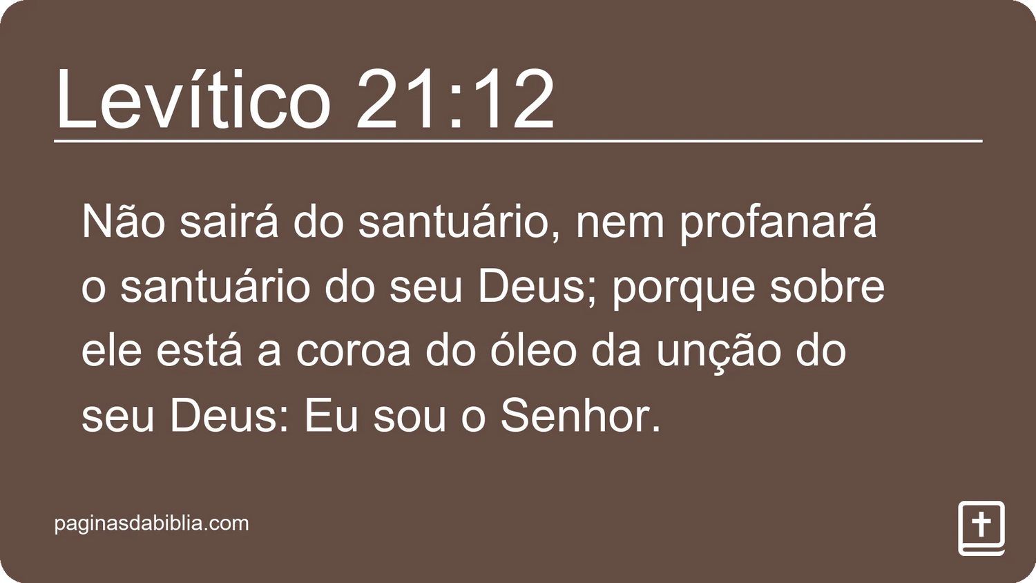 Levítico 21:12