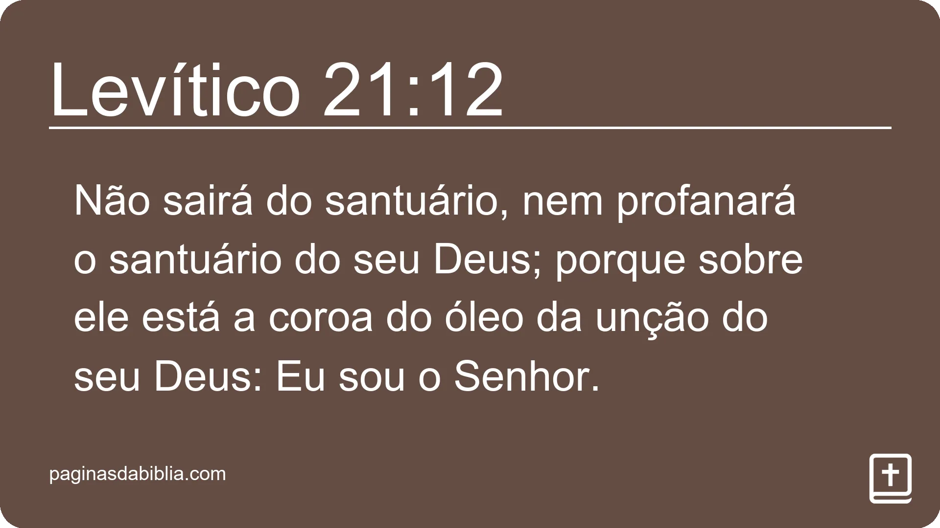 Levítico 21:12