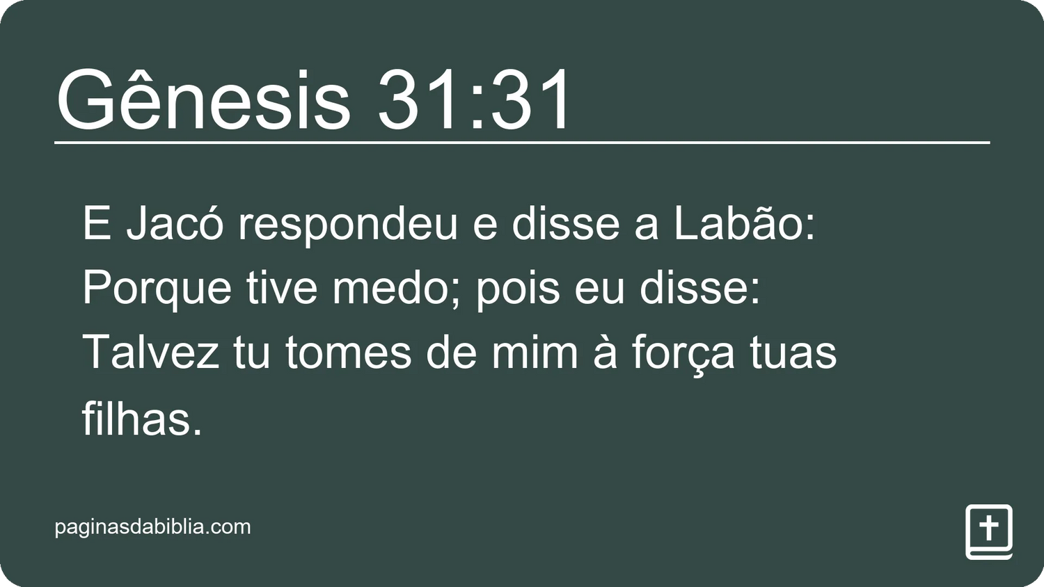 Gênesis 31:31