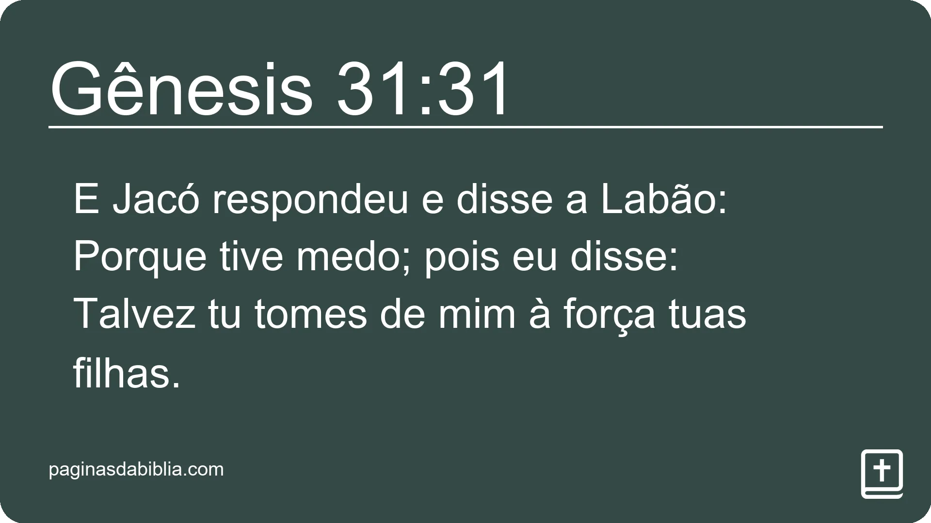 Gênesis 31:31