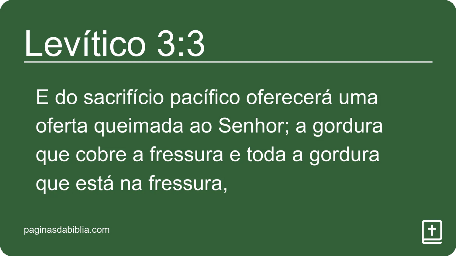 Levítico 3:3