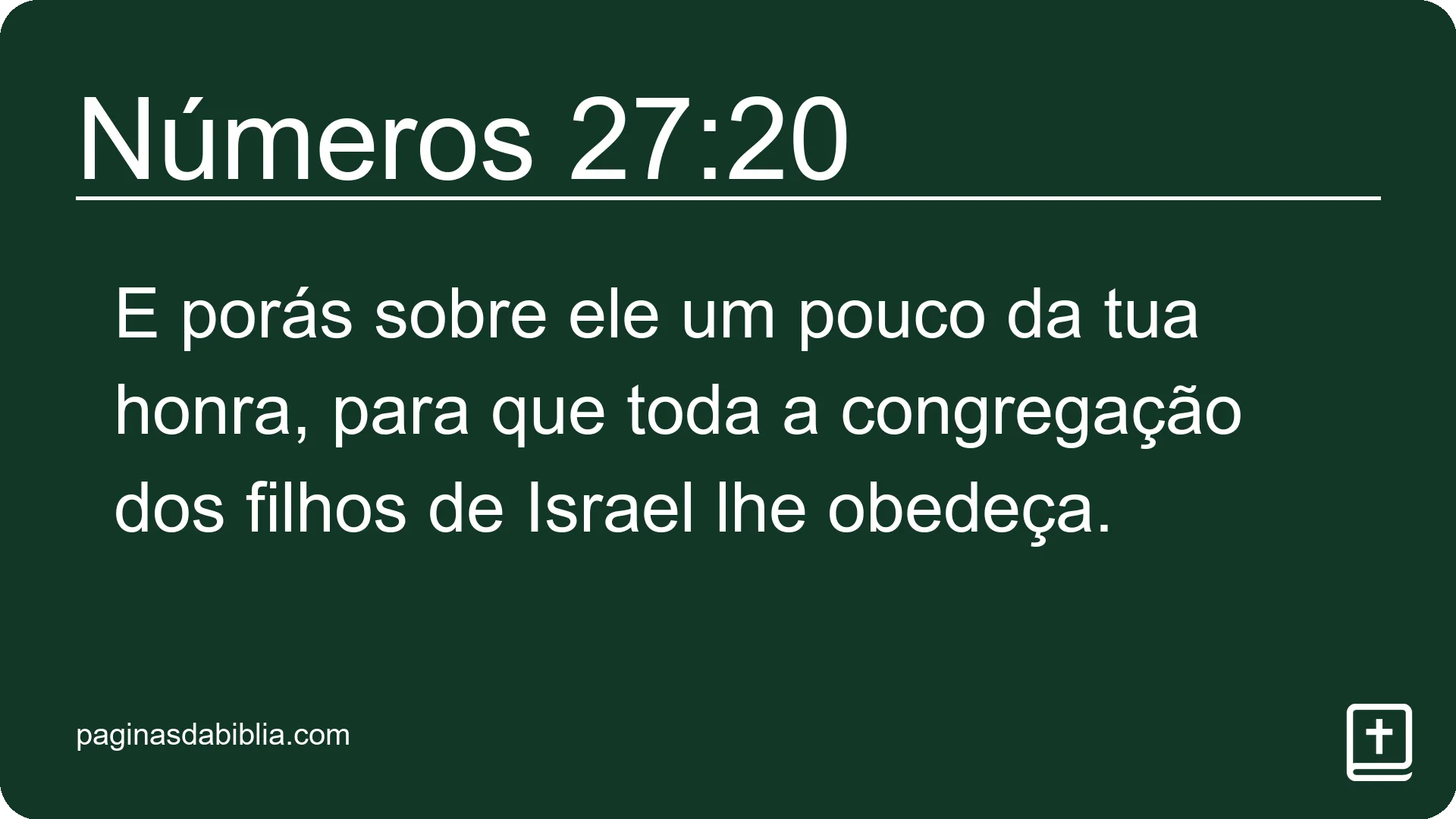 Números 27:20