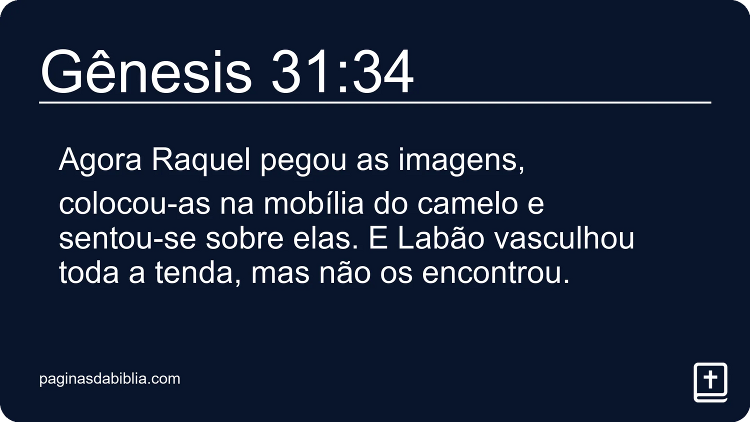 Gênesis 31:34