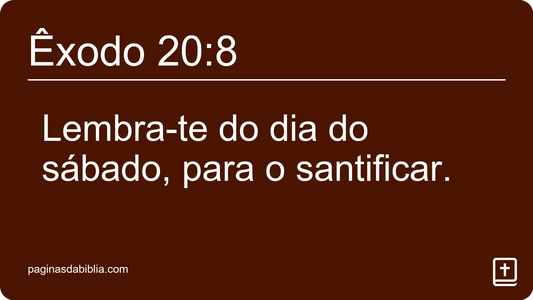 Êxodo 20:8