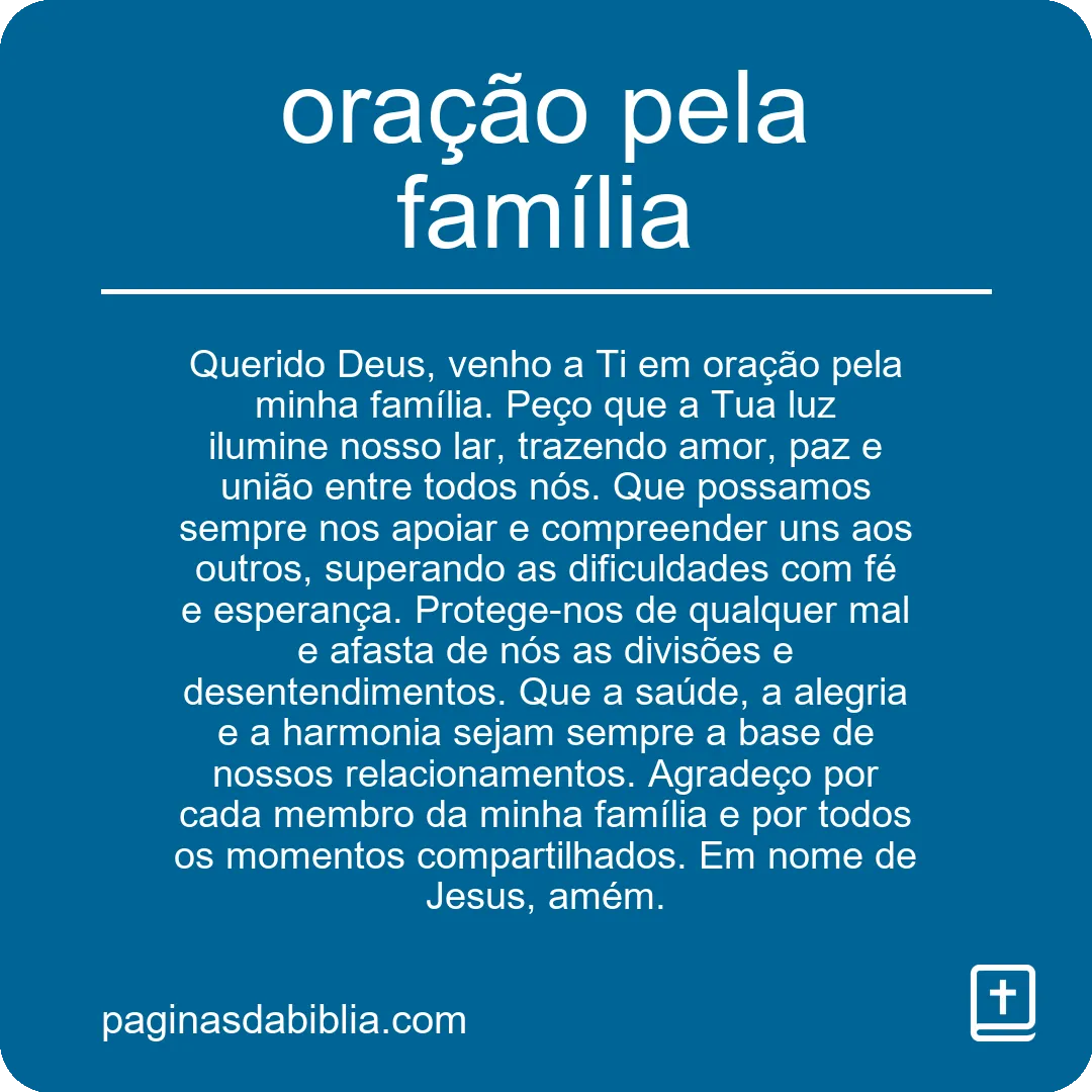 oração pela família