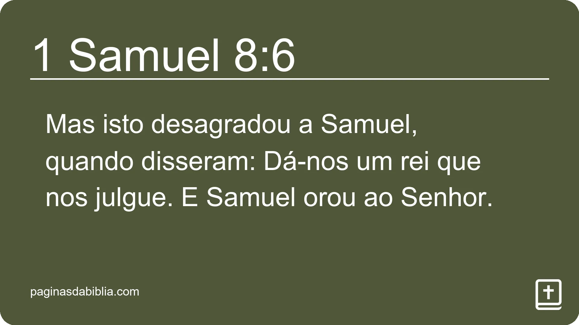 1 Samuel 8:6