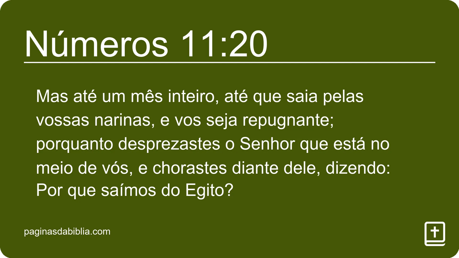 Números 11:20