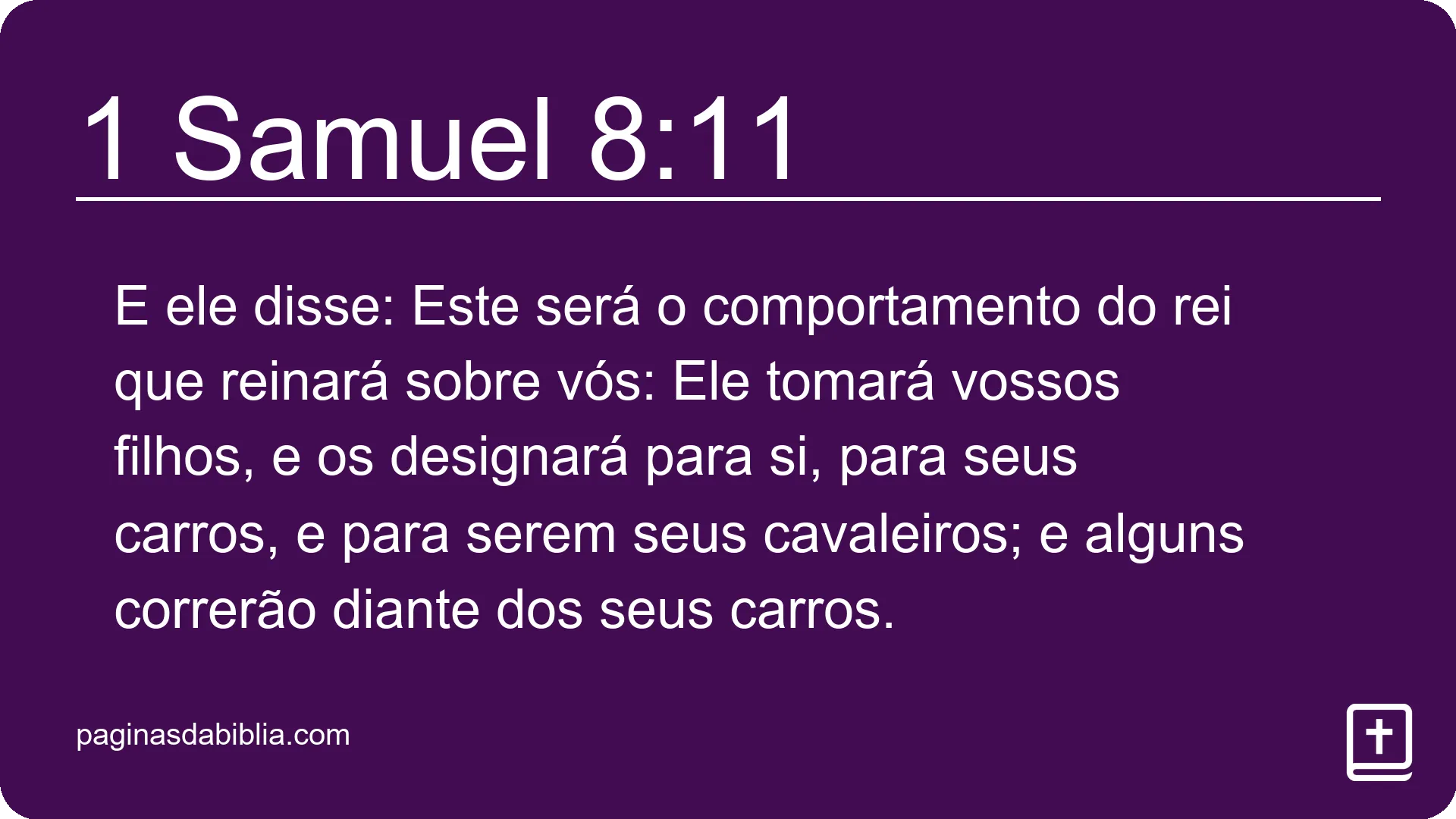 1 Samuel 8:11