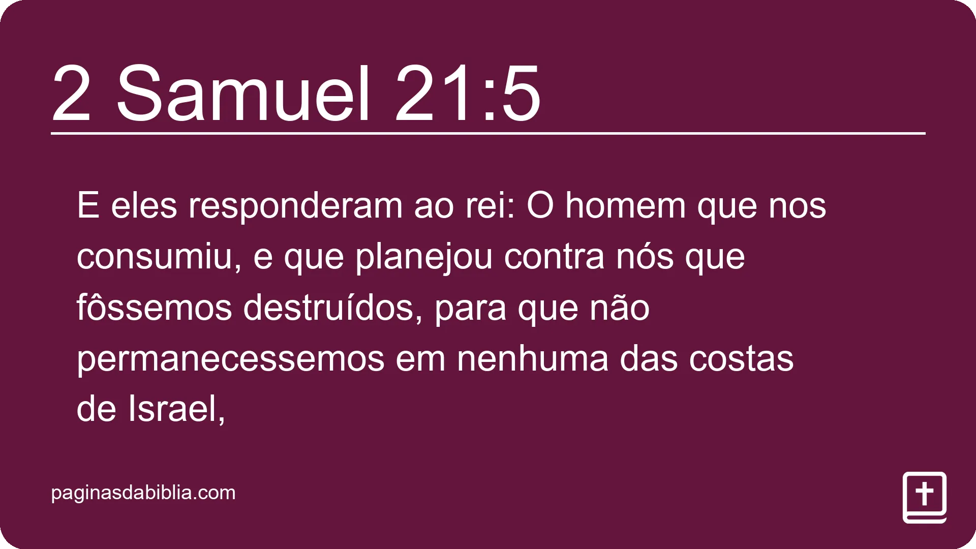 2 Samuel 21:5