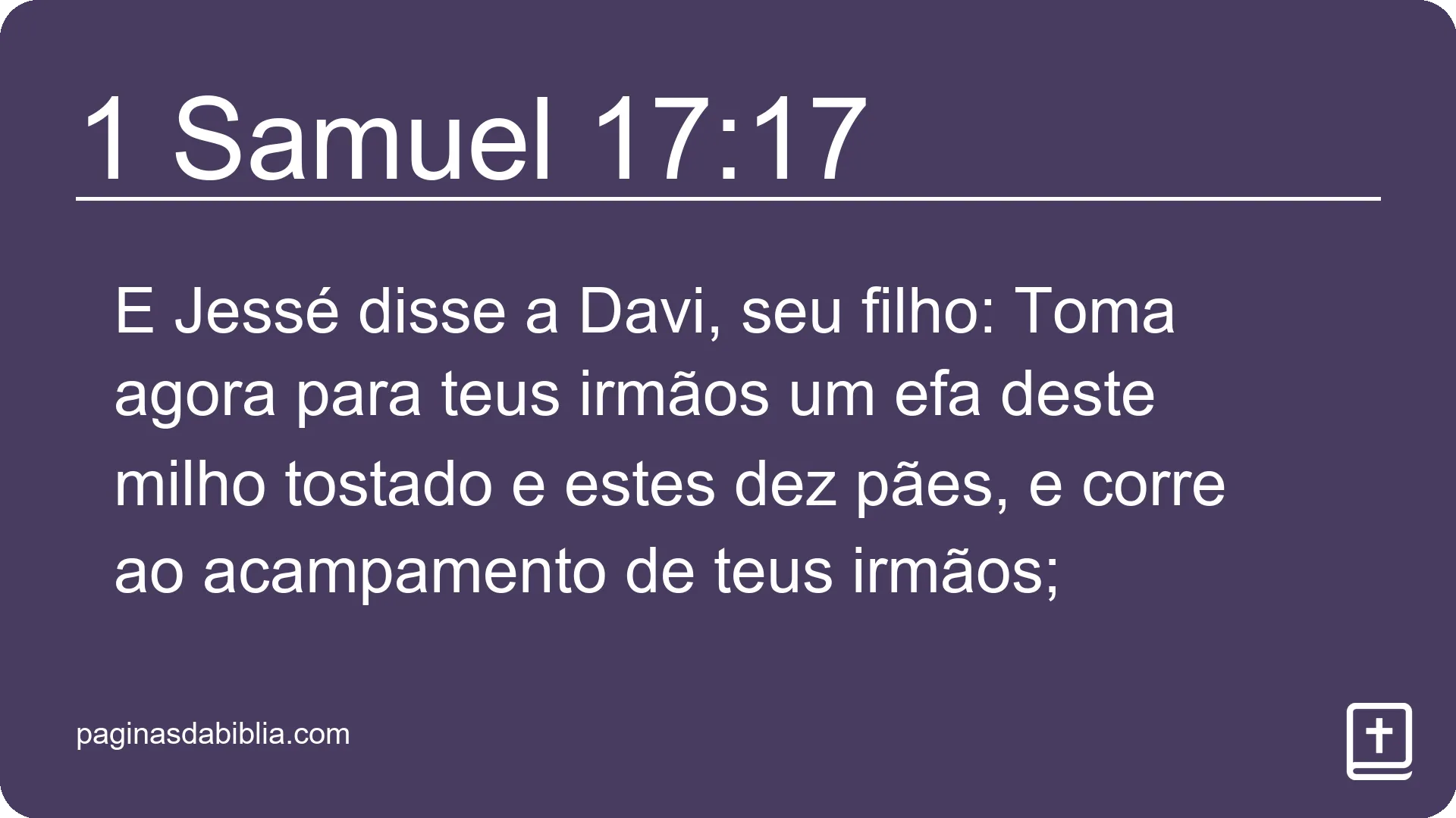 1 Samuel 17:17