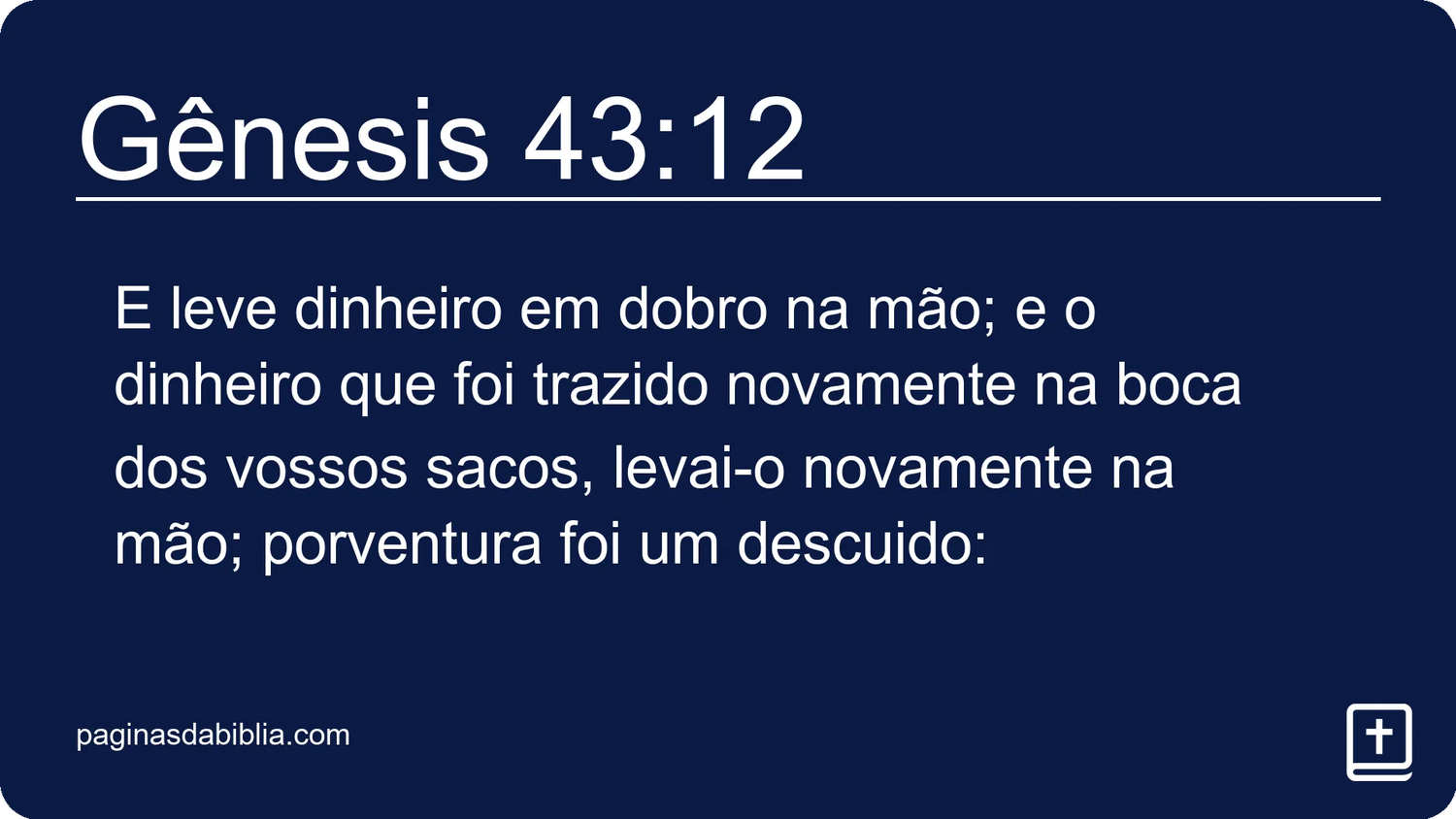 Gênesis 43:12