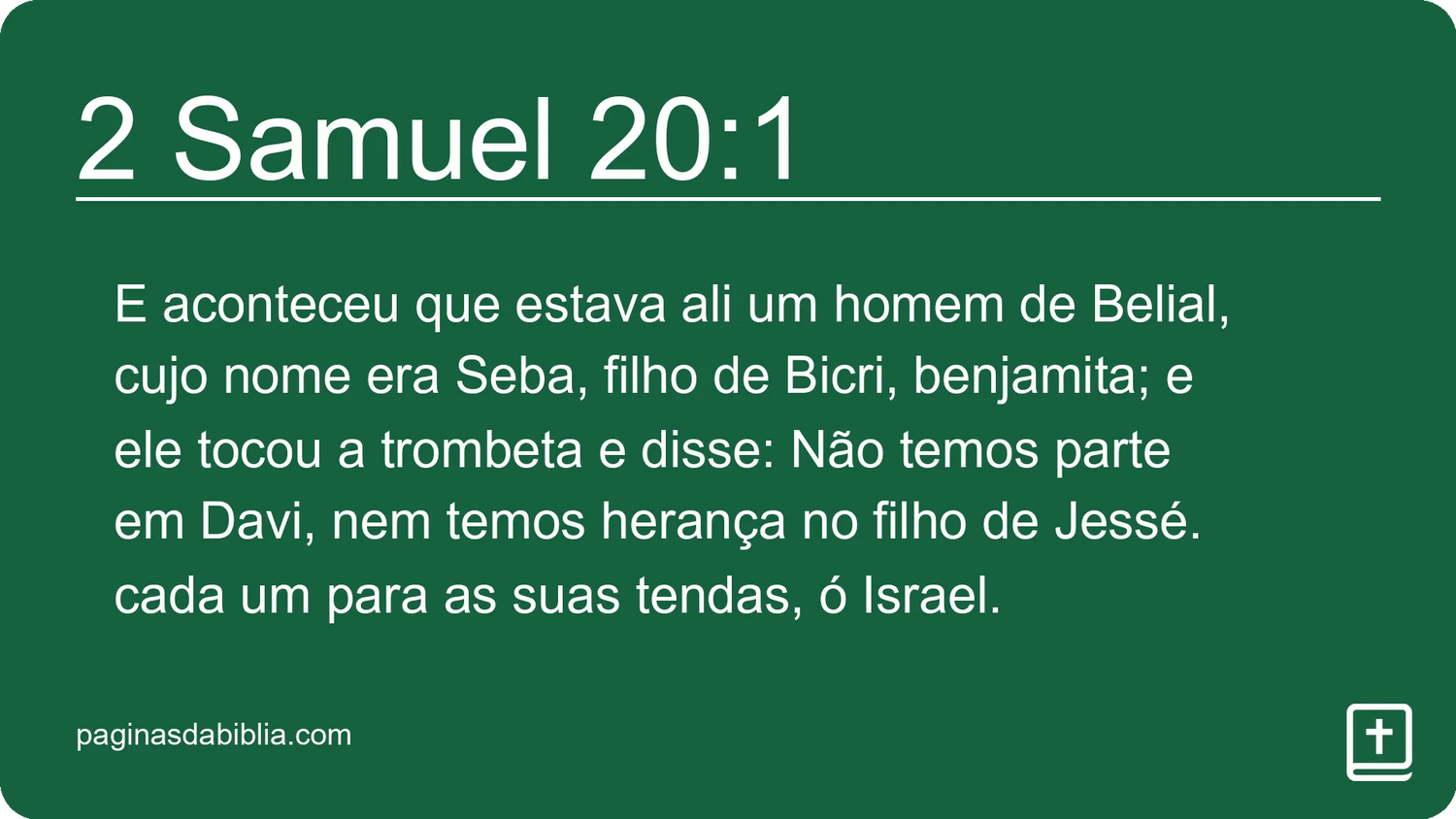 2 Samuel 20:1