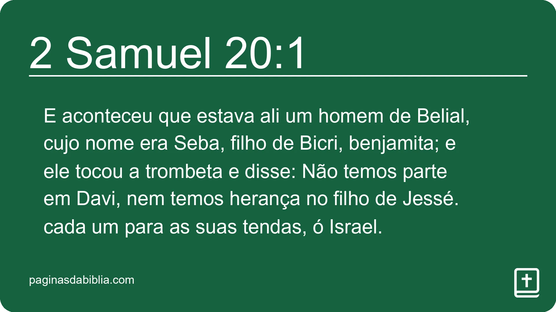 2 Samuel 20:1