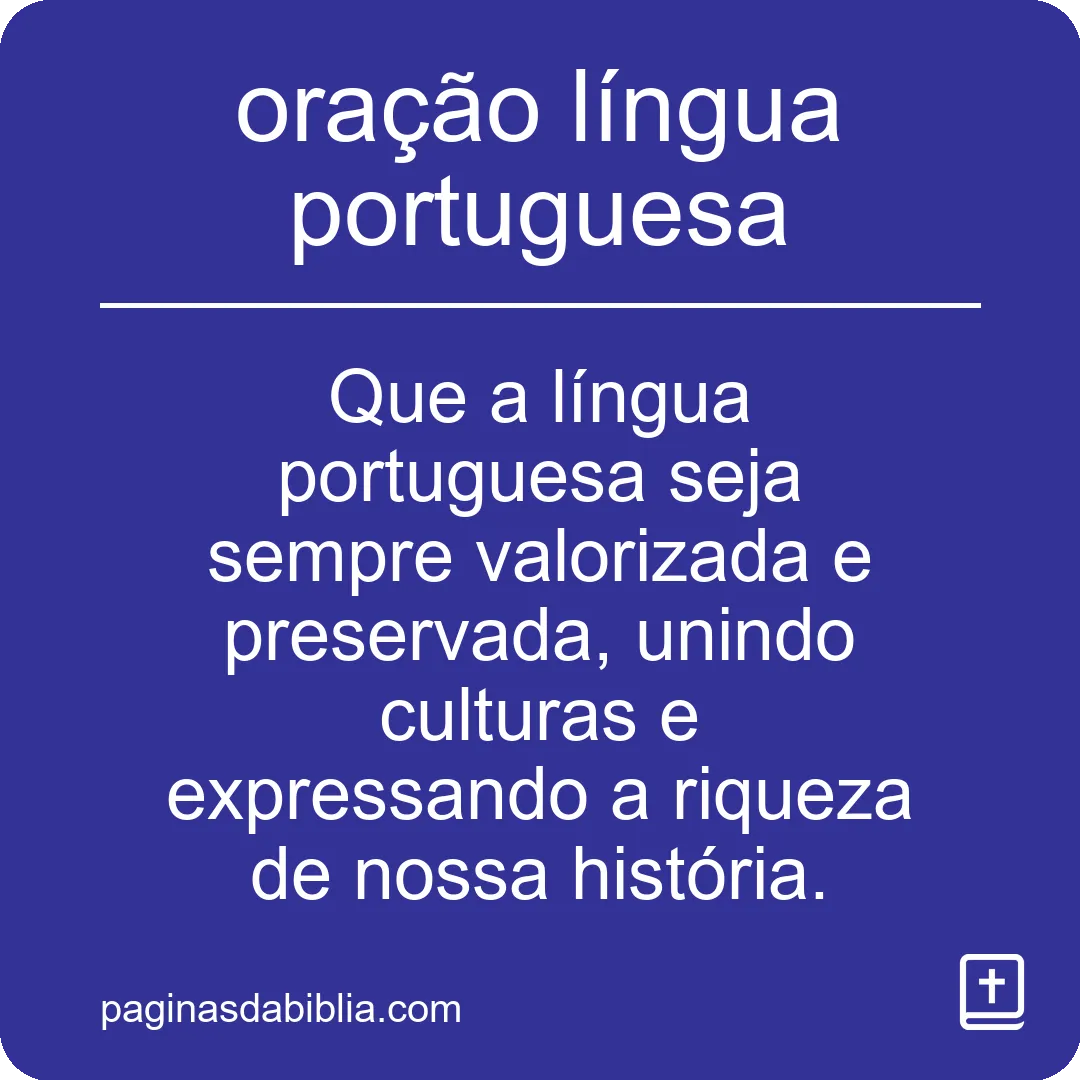 oração língua portuguesa