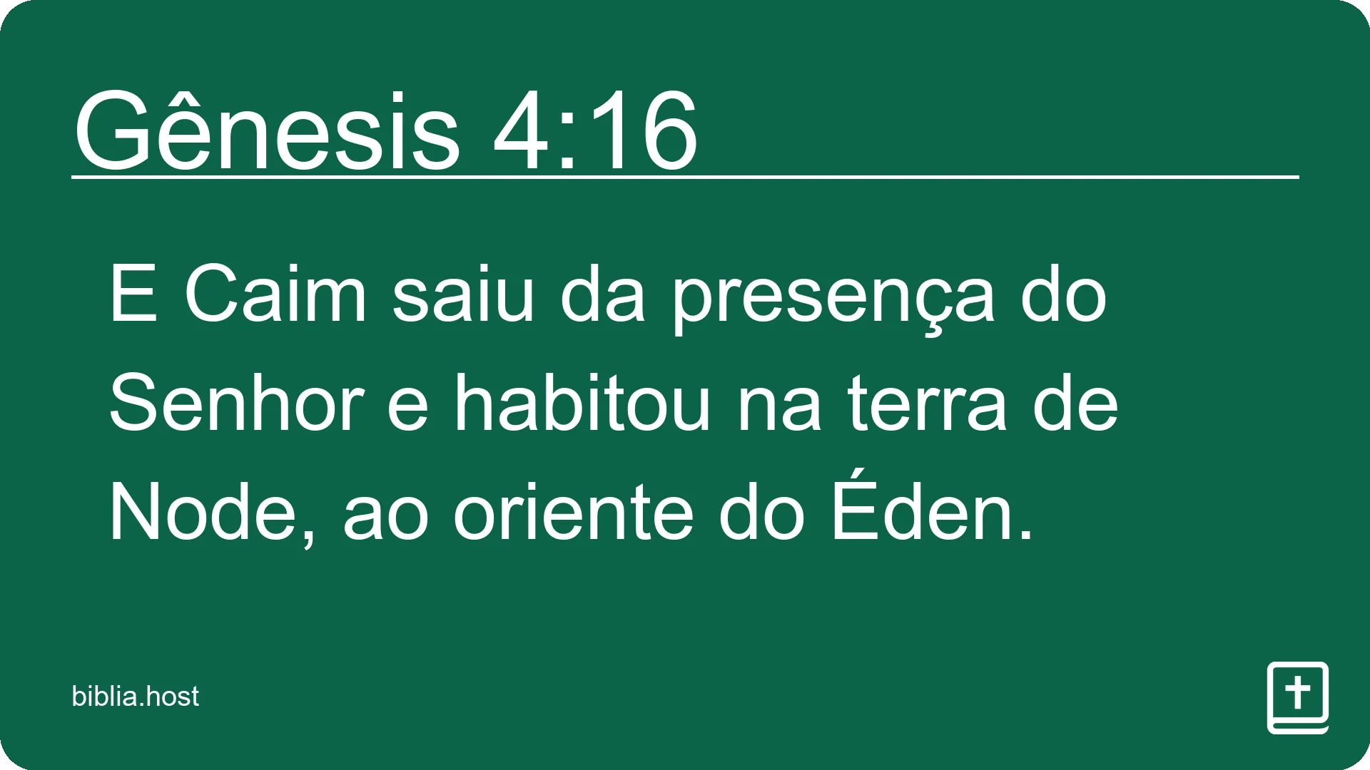 Gênesis 4:16