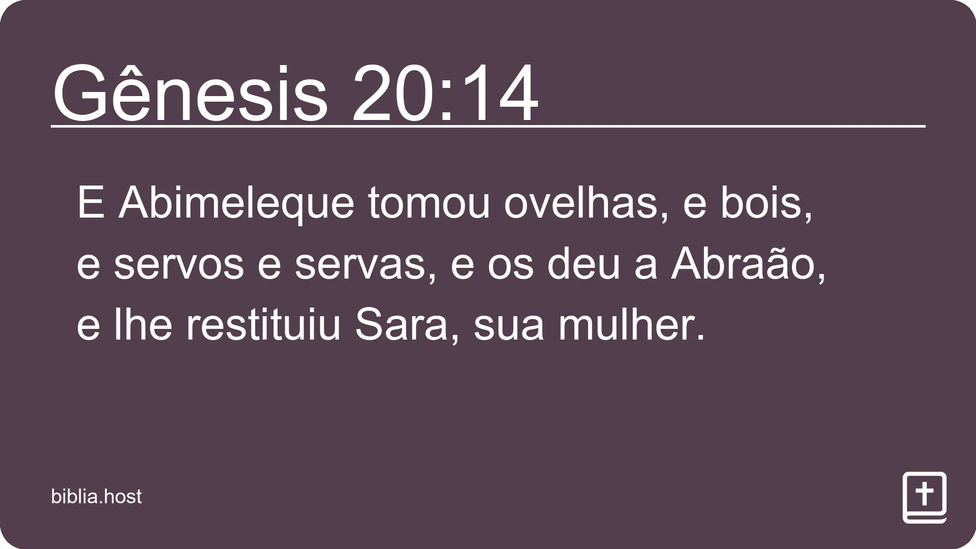 Gênesis 20:14