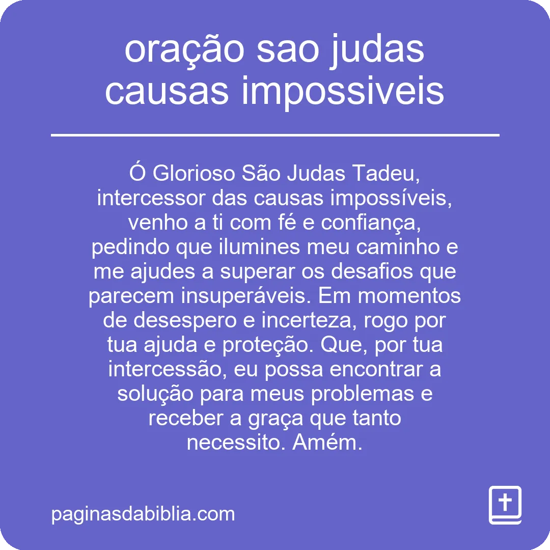 oração sao judas causas impossiveis