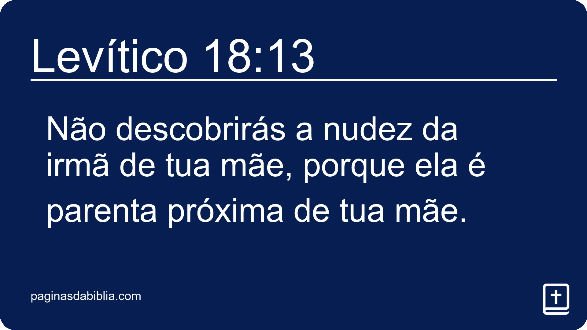 Levítico 18:13