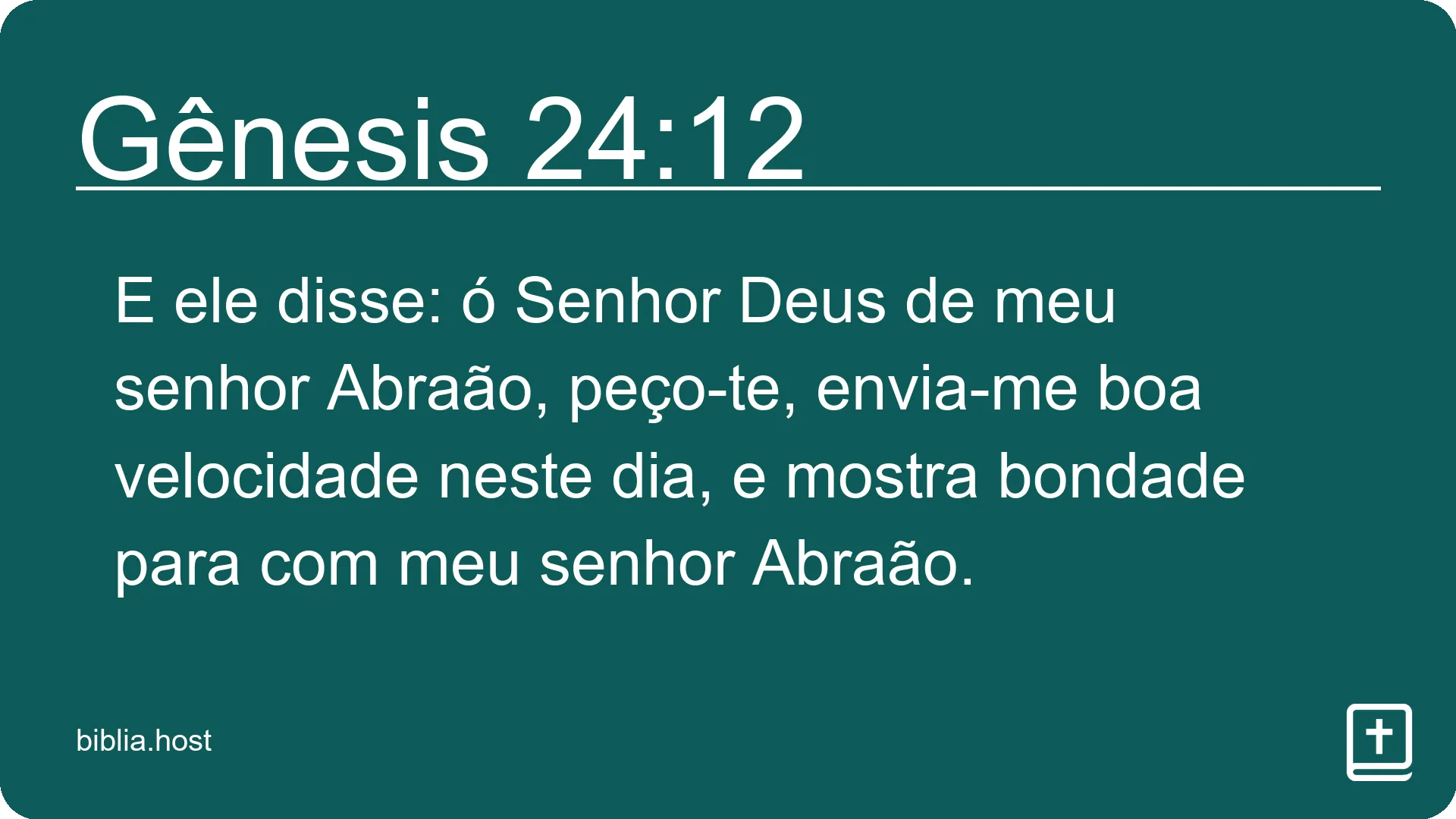 Gênesis 24:12