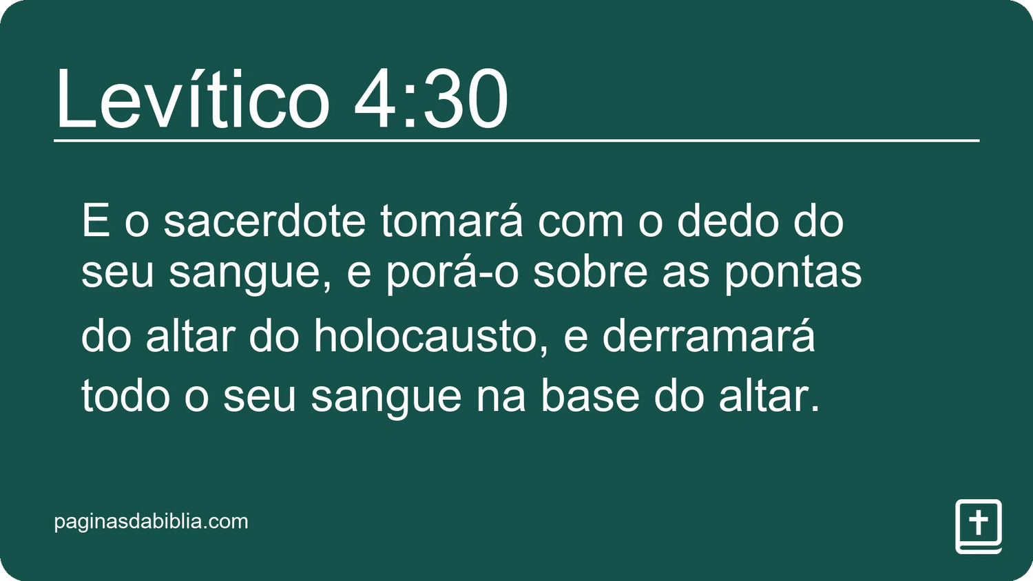 Levítico 4:30