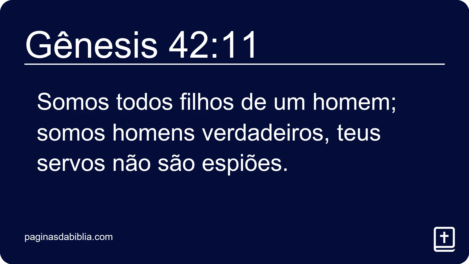 Gênesis 42:11