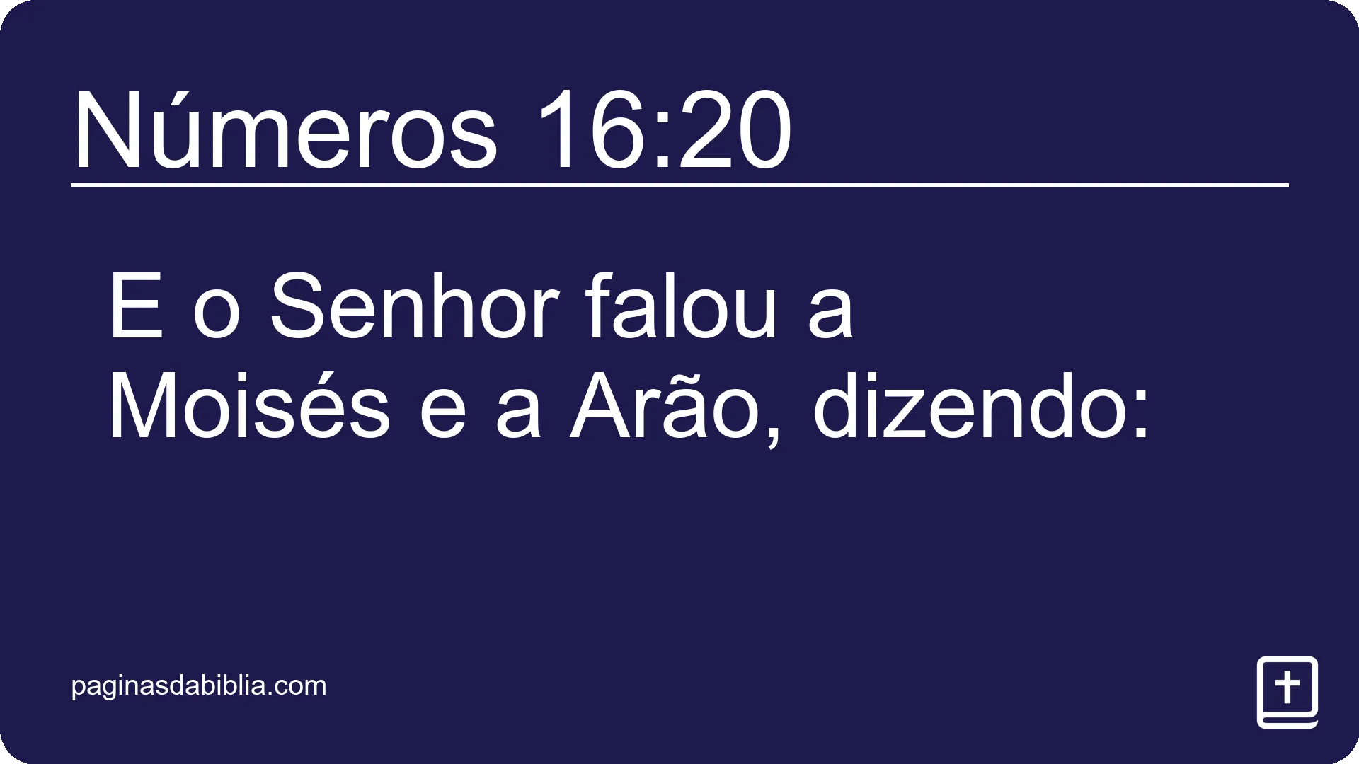 Números 16:20