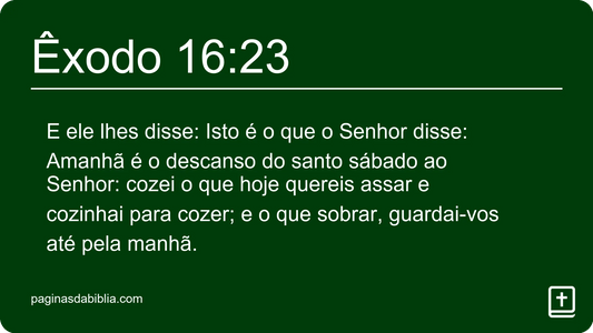 Êxodo 16:23