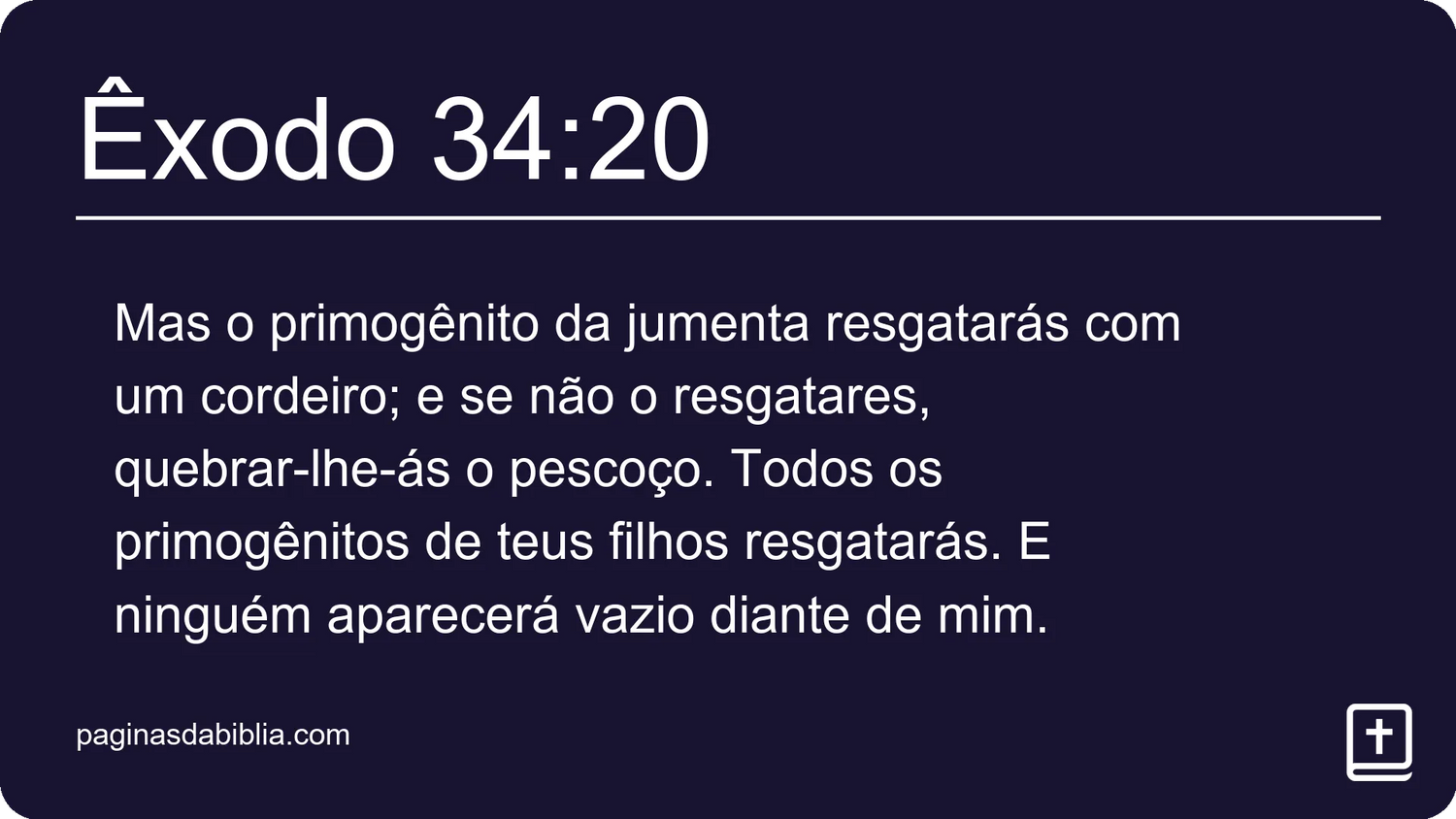 Êxodo 34:20