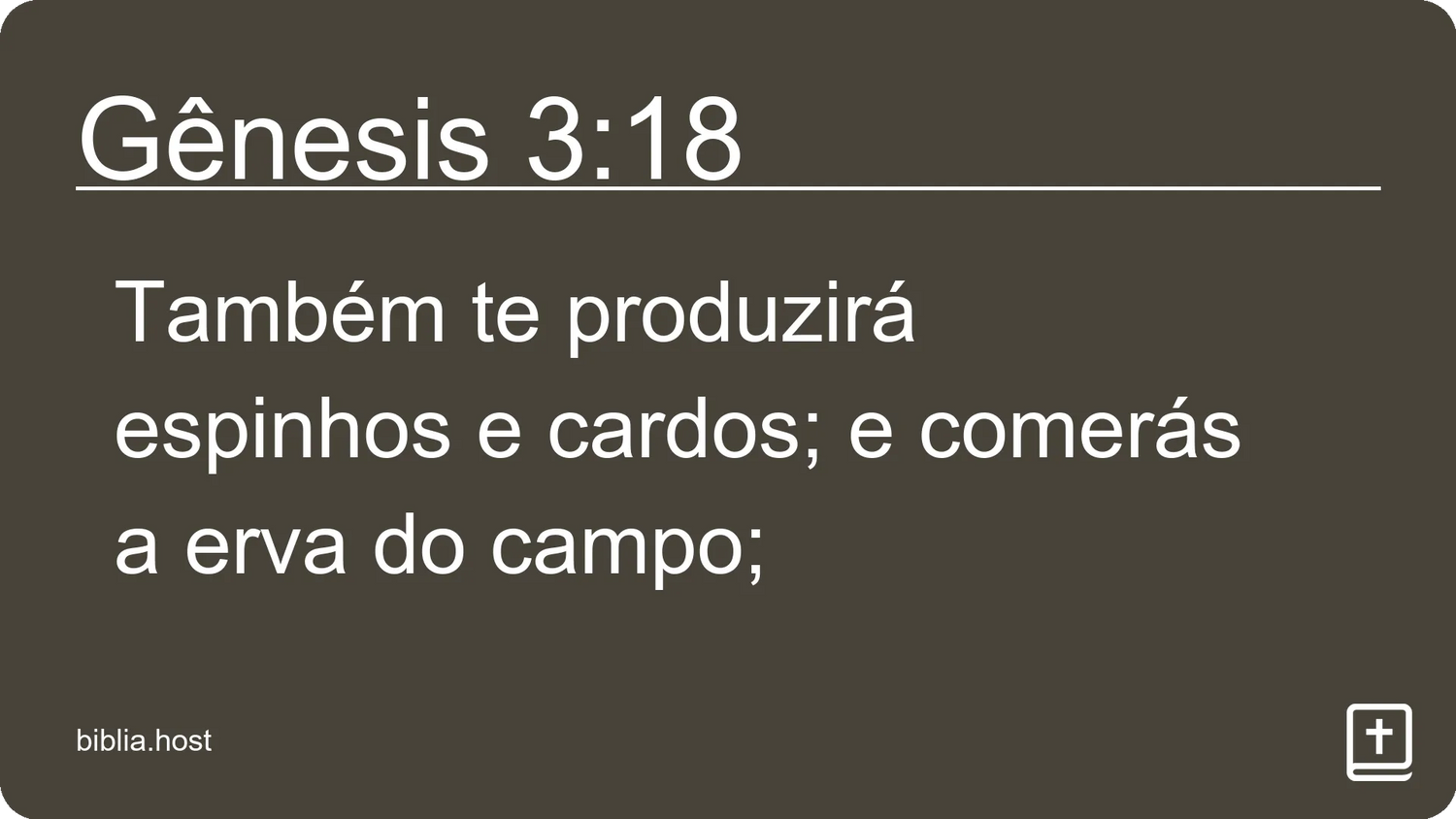 Gênesis 3:18