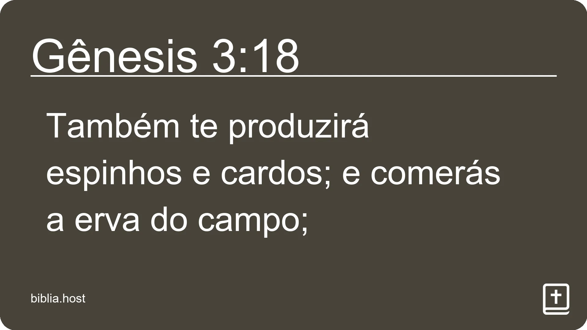 Gênesis 3:18