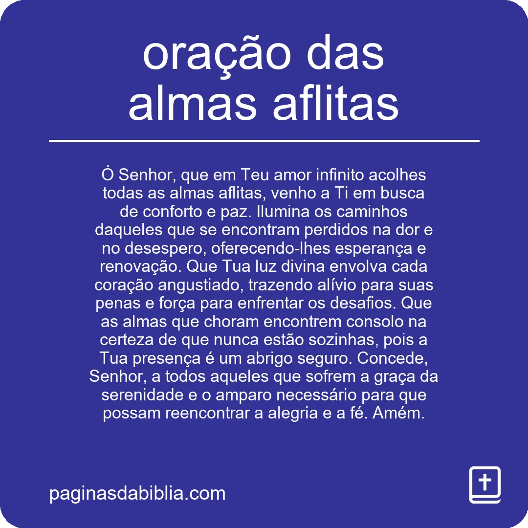 oração das almas aflitas