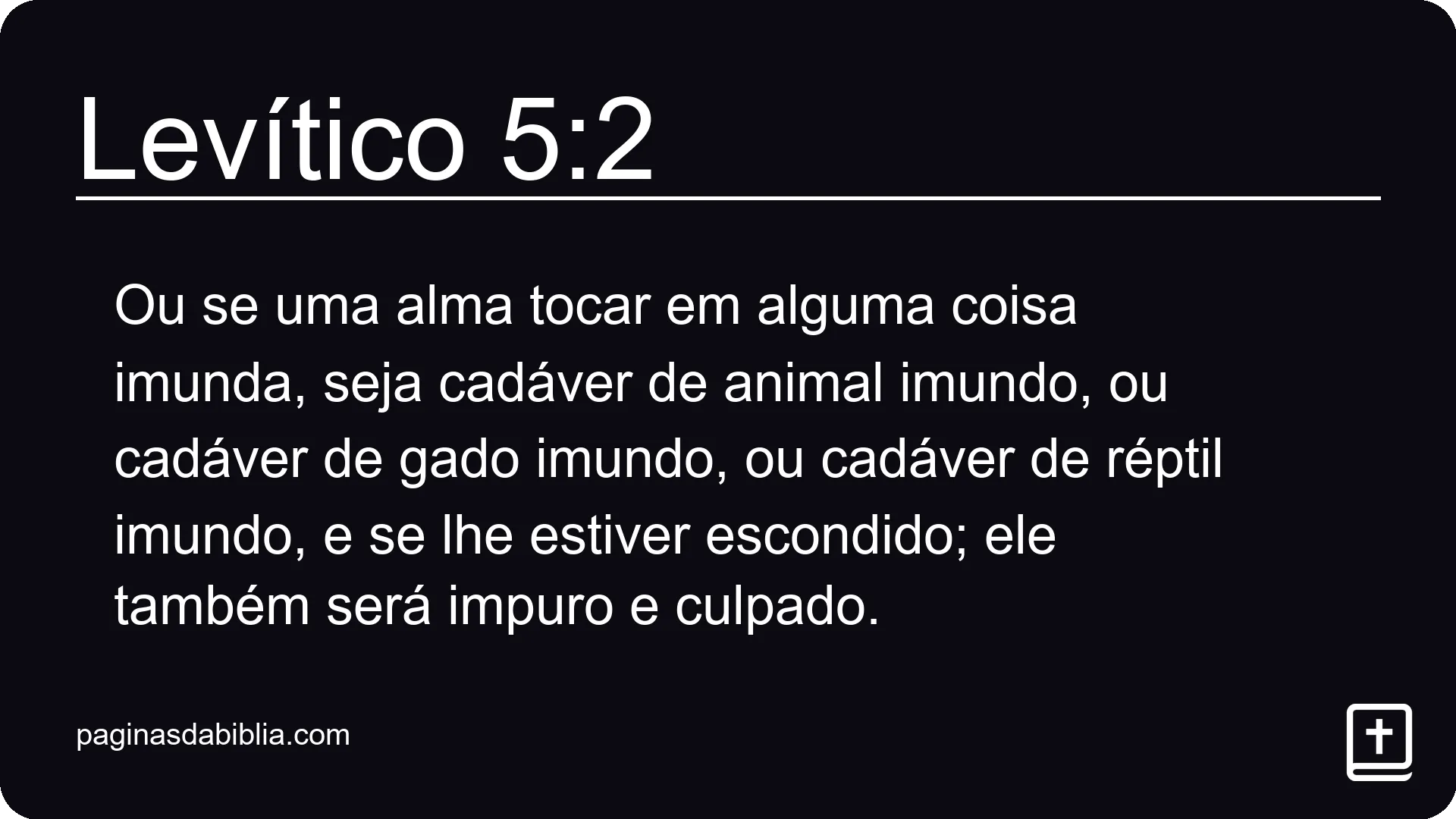 Levítico 5:2