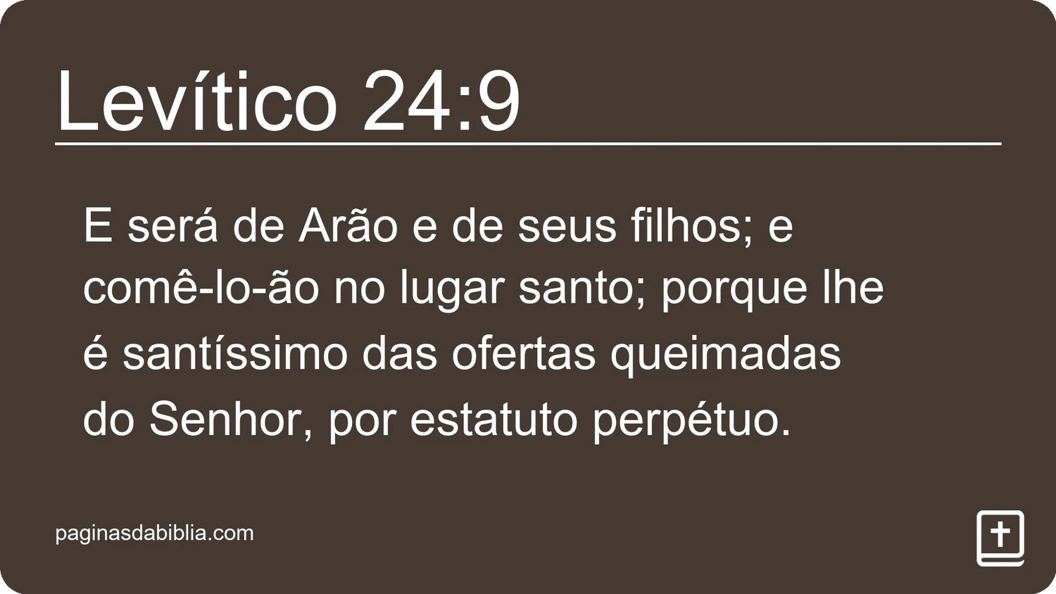 Levítico 24:9