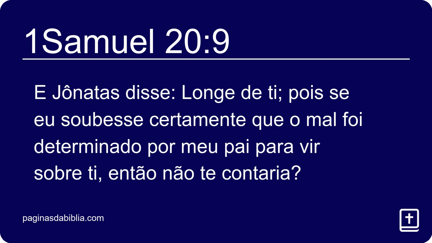 1Samuel 20:9