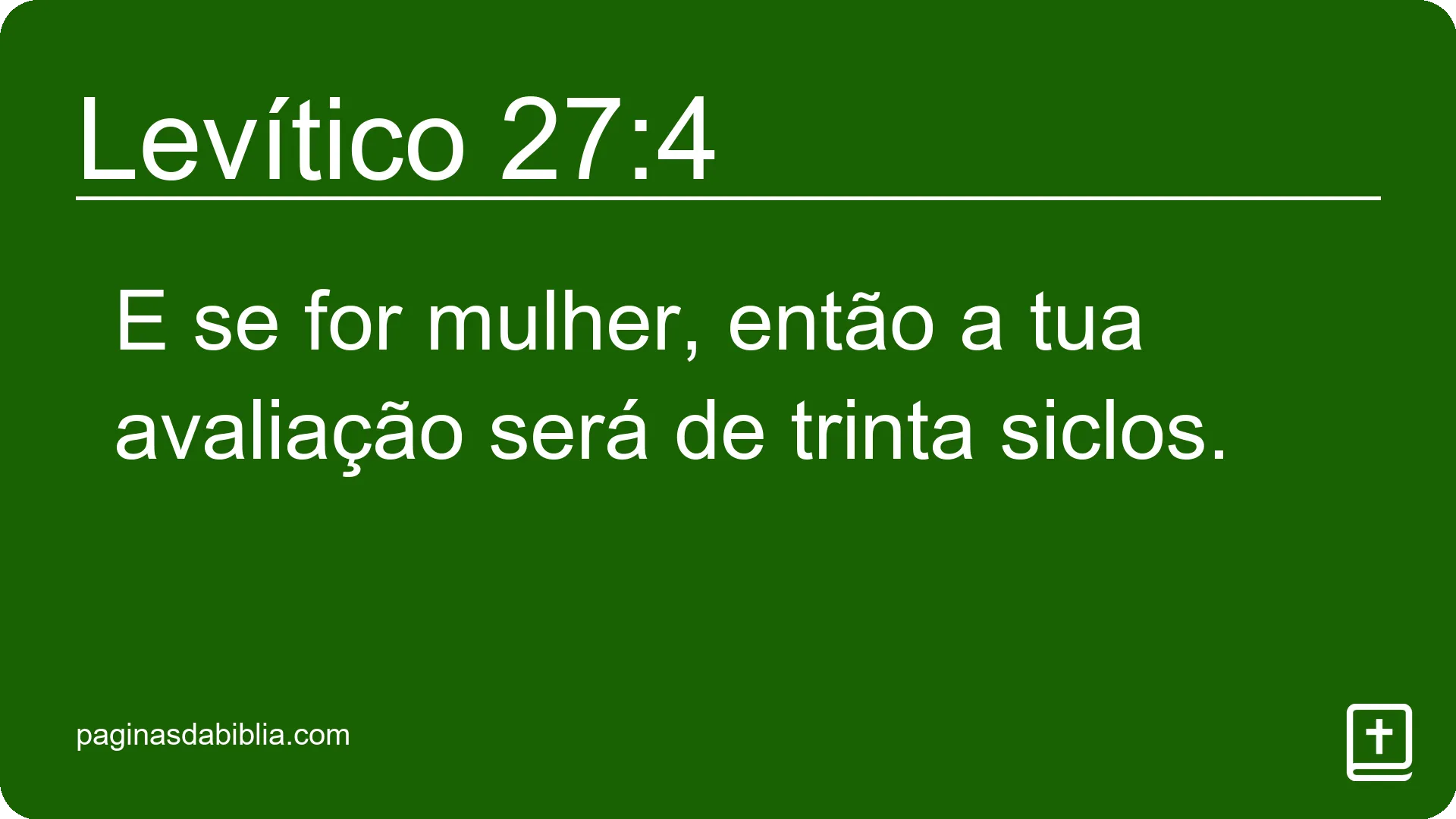 Levítico 27:4