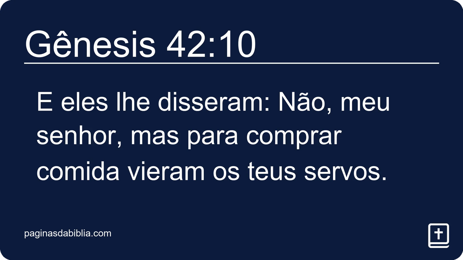 Gênesis 42:10