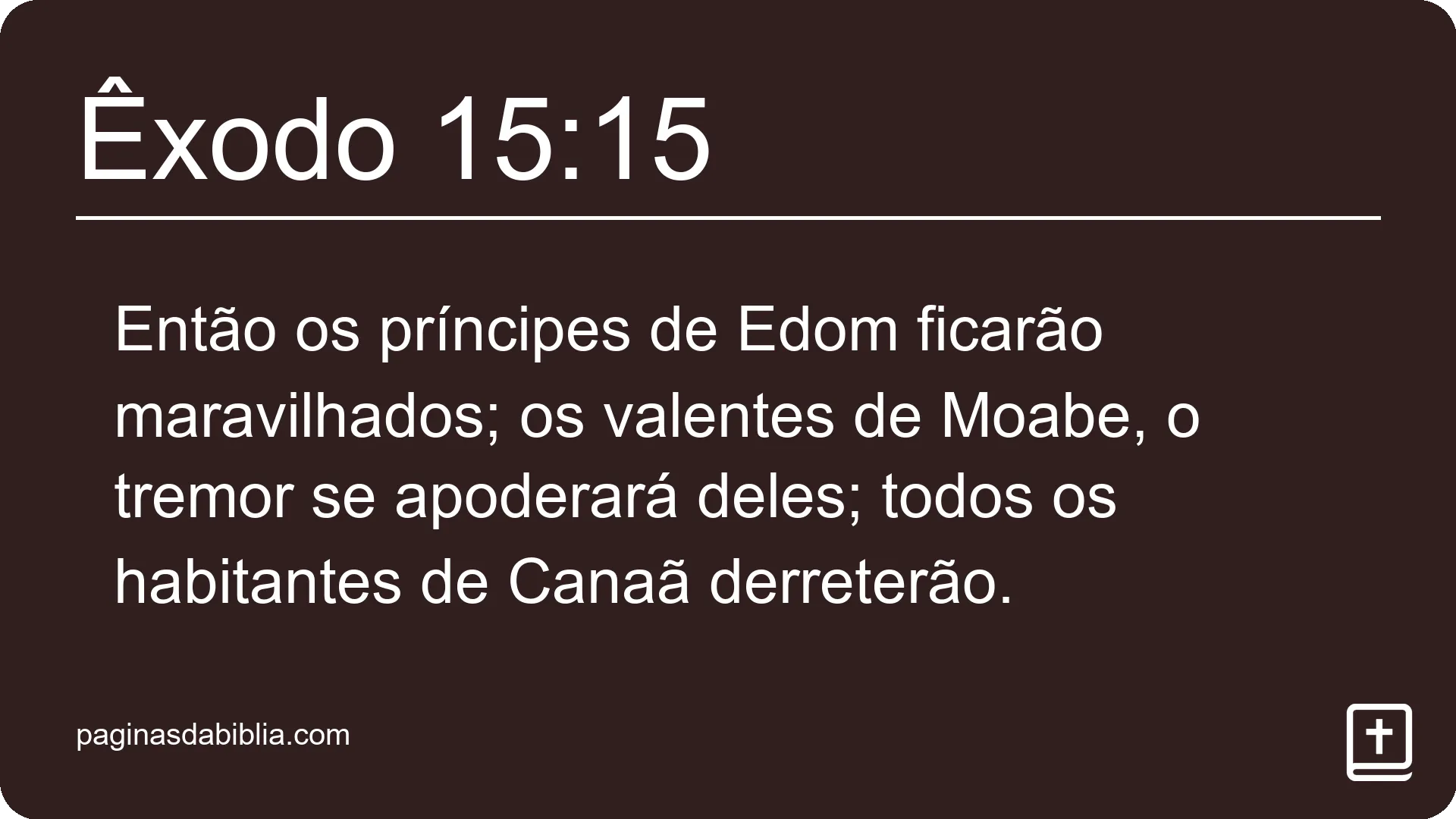 Êxodo 15:15