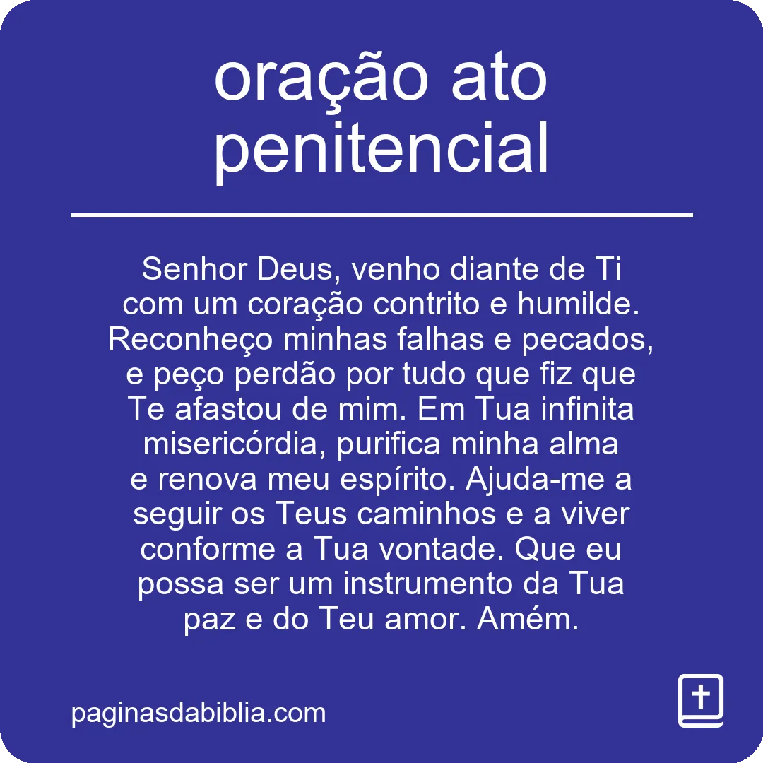 oração ato penitencial