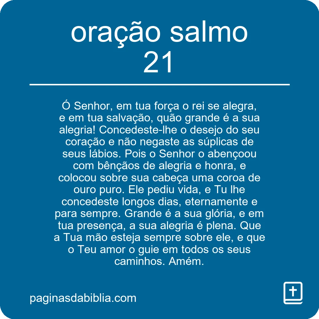 oração salmo 21