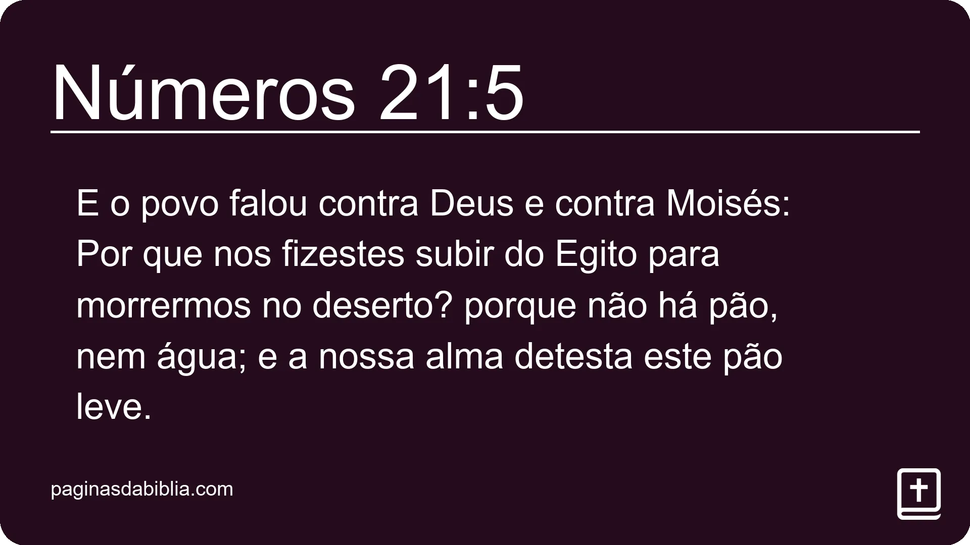 Números 21:5