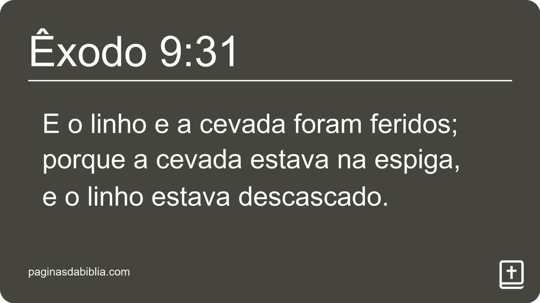 Êxodo 9:31