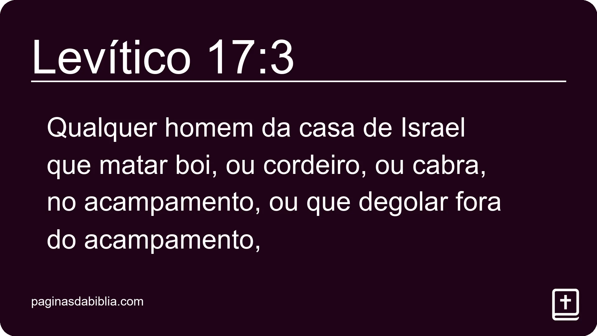 Levítico 17:3