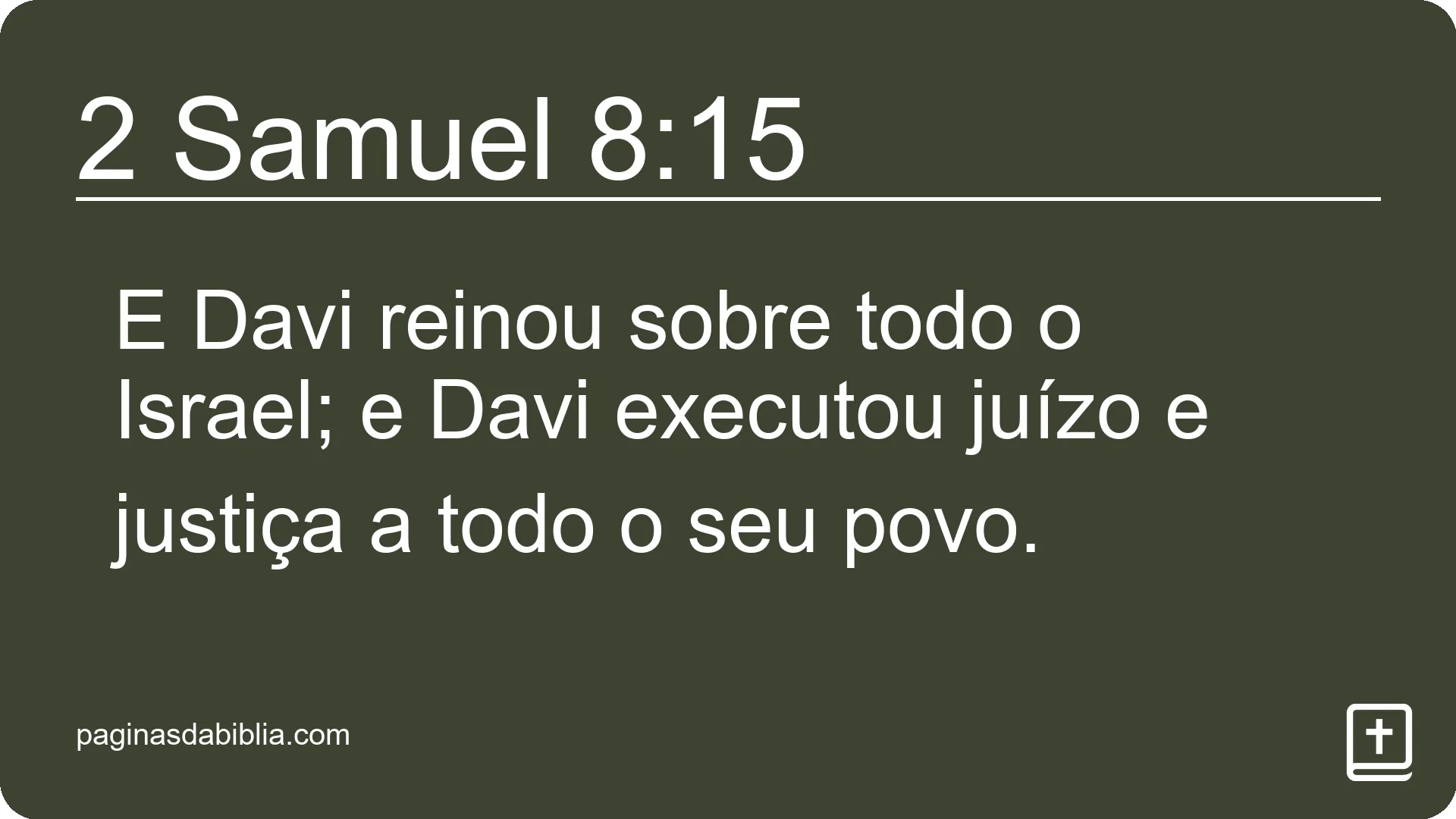 2 Samuel 8:15