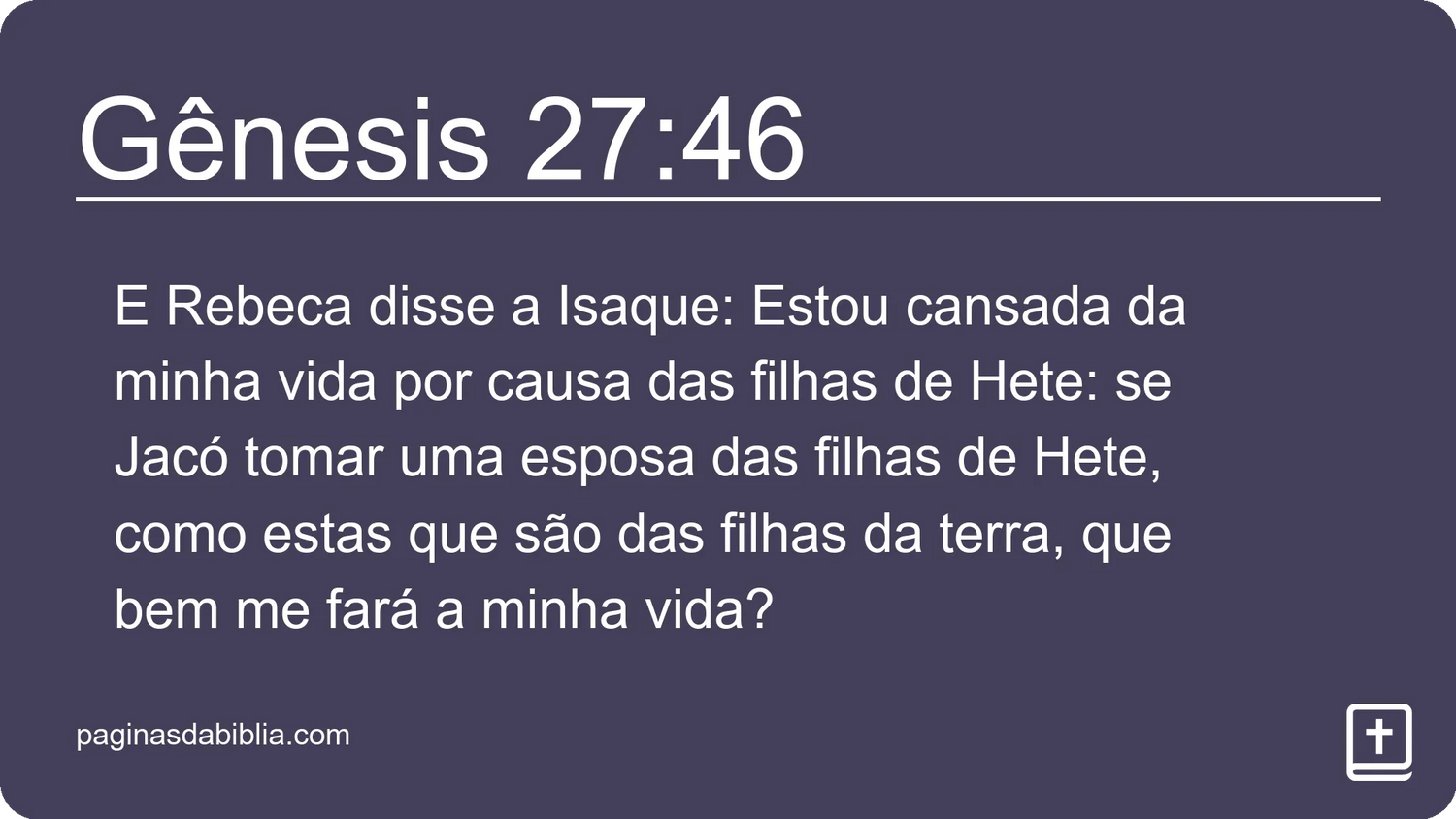 Gênesis 27:46